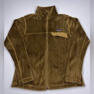 Patagonia Retro Fleece Jacket Women’s Large Brown Full Zip Cozy